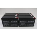 Batteryjack PowerStar PS12-9-4Pack8 9Ah Batteries 4 APC Smart UPS RBC8 RBC23 RBC24 RBC25 RBC31 SU1400R PS12-9-4Pack8